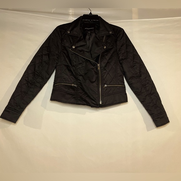 Rock & Republic Black Quilted Biker Jacket - Picture 1 of 4